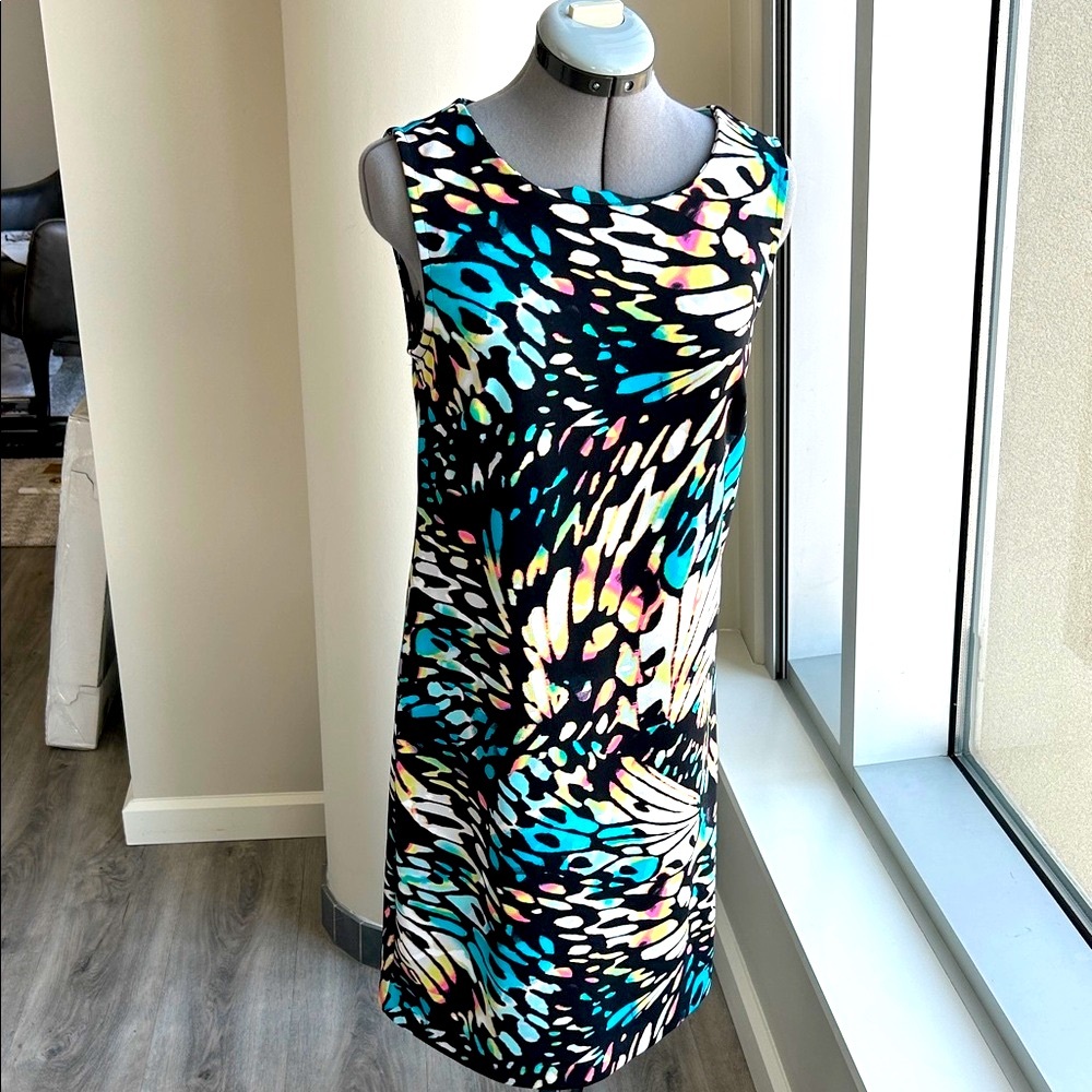 Vibrant Abstract Sleeveless Dress